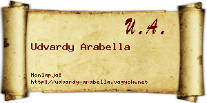 Udvardy Arabella névjegykártya